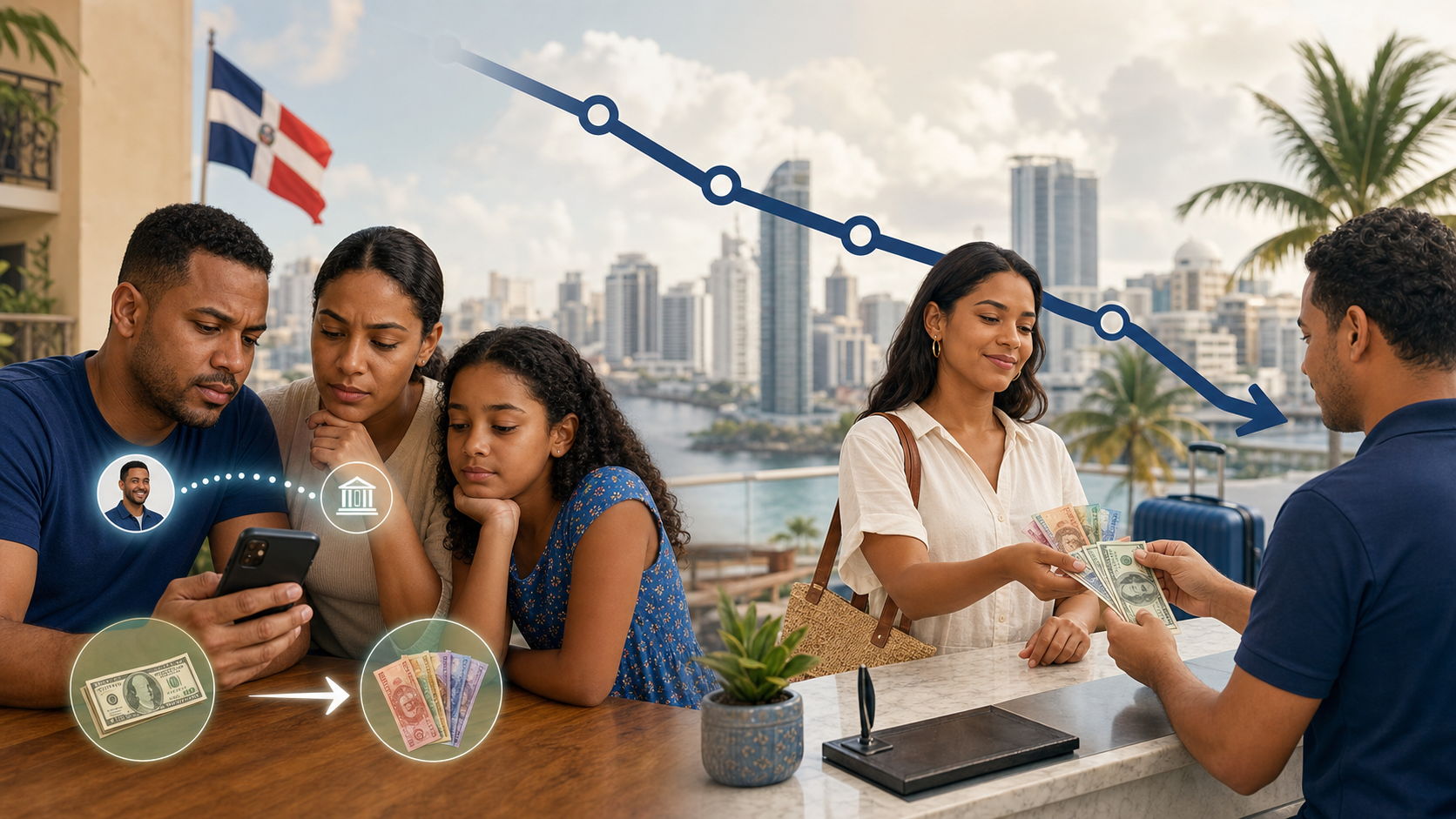 Efectos de la caída del dólar sobre las remesas y la compra de divisas en República Dominicana