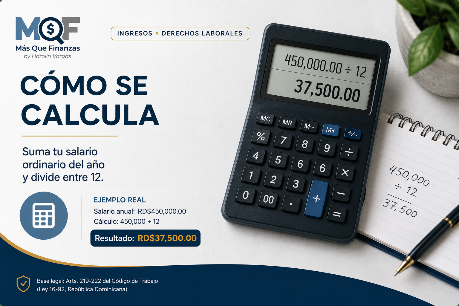 Cómo calcular el doble sueldo en República Dominicana: salario ordinario del año entre 12