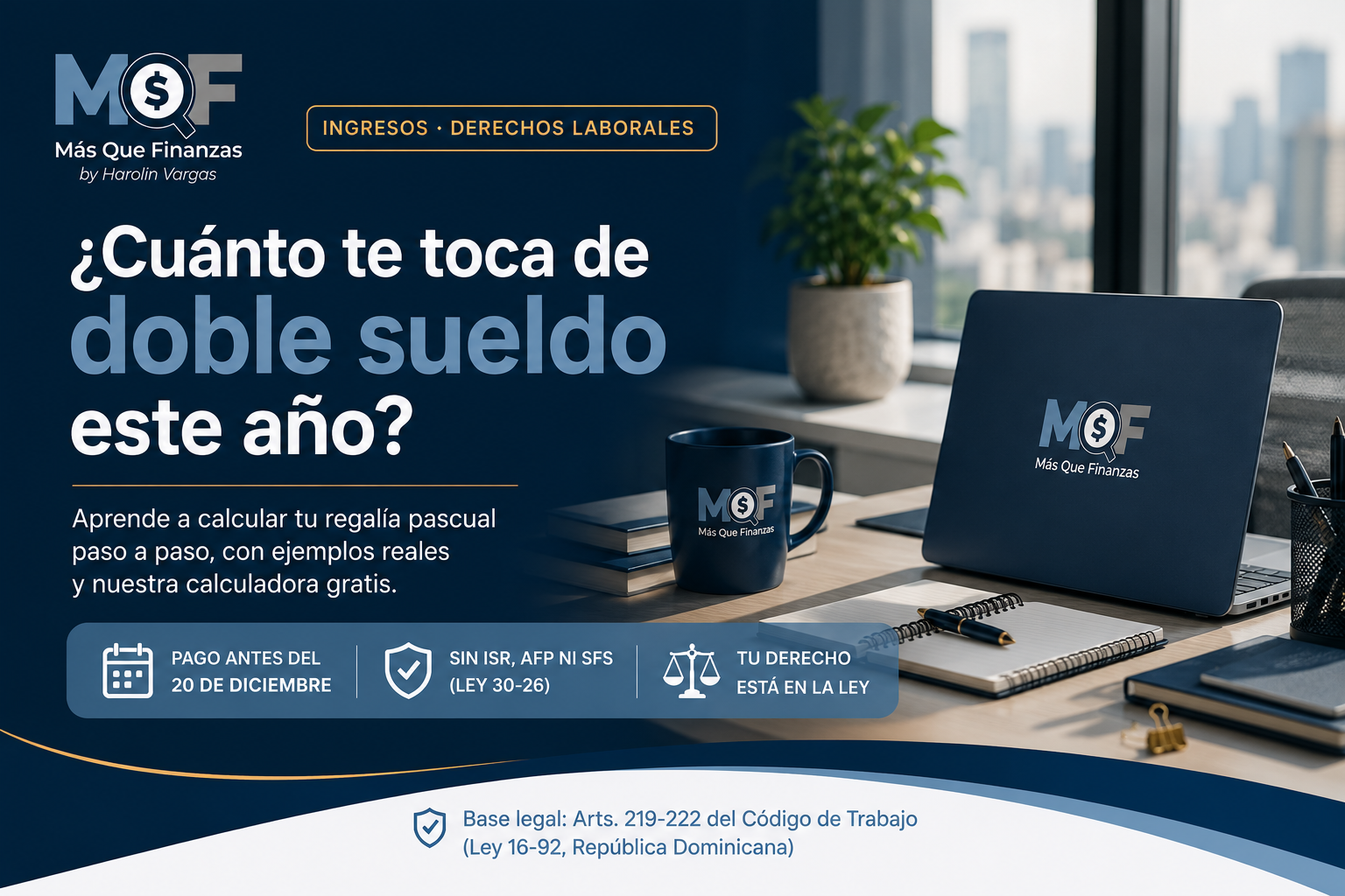 Guía para calcular el doble sueldo en República Dominicana 2026 — Más Que Finanzas