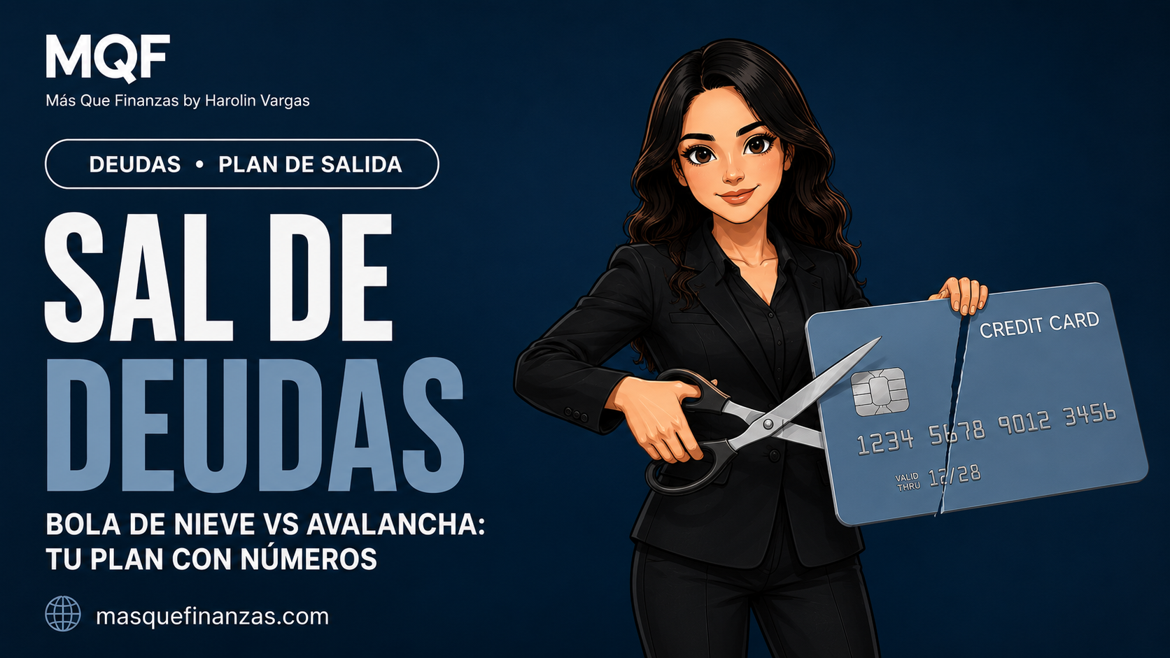 Salir de deudas de tarjeta en República Dominicana: plan bola de nieve vs avalancha MQF