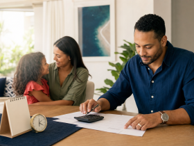 Familia dominicana planificando un seguro de vida antes de que aumente su costo con la edad