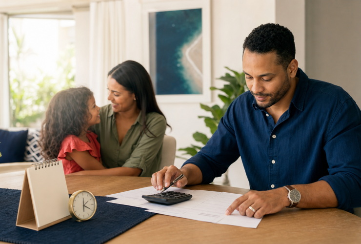 Familia dominicana planificando un seguro de vida antes de que aumente su costo con la edad