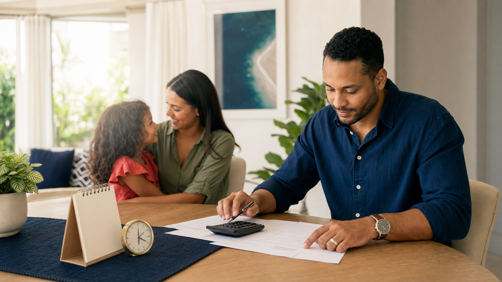 Familia dominicana planificando un seguro de vida antes de que aumente su costo con la edad